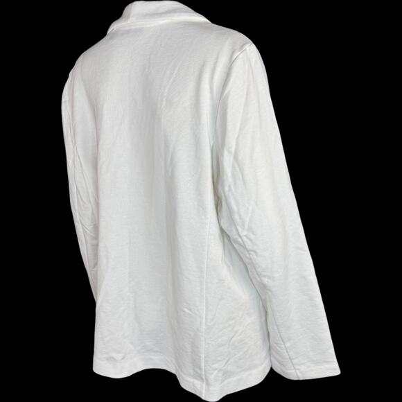 GRAVER Susan Graver LK Fusion 3/4 Slv Cutaway‎ Hem Blazer White X-Large - Picture 6 of 13